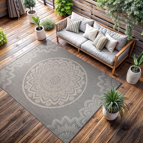 Outdoor Rug 8x10 Modern Area Rugs for Indoor and Outdoor Patios and Porches