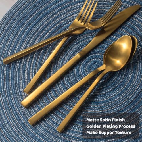 Cube Gold 45 Piece Flatware Set (14.25 Count)