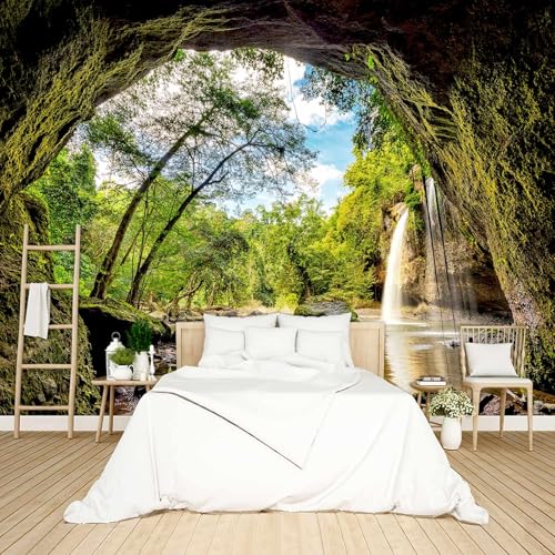 3D Space Cave Landscape Wallpaper Peel and Stick wall Mural for Bedroom Living Room
