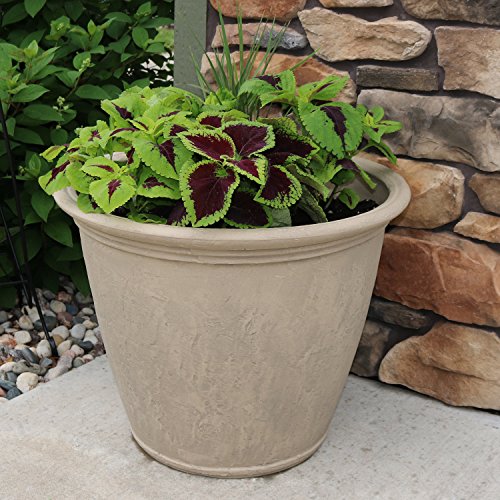 Sunnydaze Anjelica 24'' Large Plastic Planter Pot for Plants (4 Count)