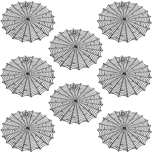 8 Pcs Halloween Spider Web Placemats (8 Count)