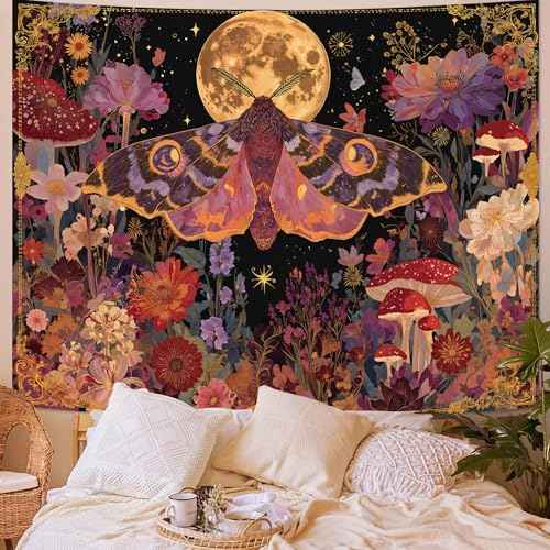 Mystical Moth Tapestry