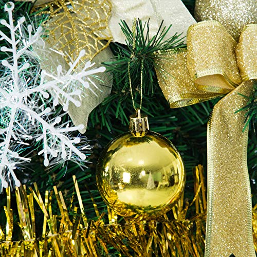 94PCS Christmas Tree Decoration Set Shiny Brite Ornaments Silver (94 Count)
