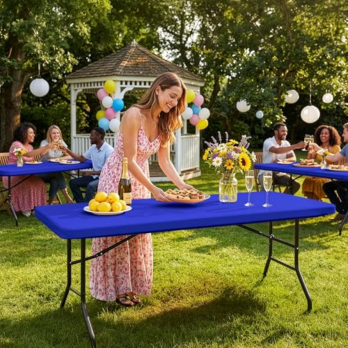 Spandex 6ft Table Cover Fitted (4 Count)