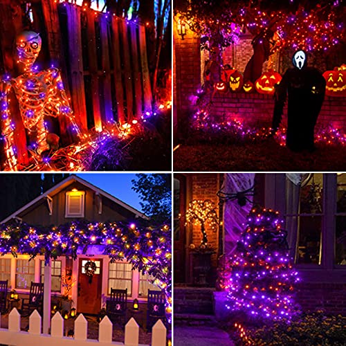 2 Pack 50 LED Battery Operated Halloween Lights Outdoor Waterproof