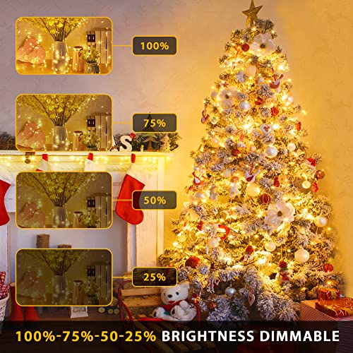 2 Pack Solar Christmas Lights Outdoor Waterproof (66 Foot)