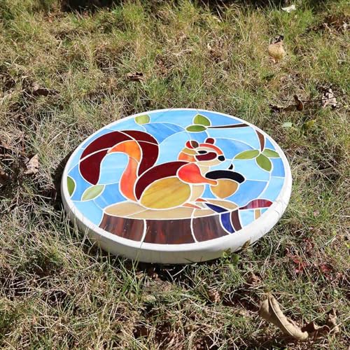 MSS006 Tiffany Style Stained Glass Mosaic Decorative Stepping Stone for Garden Decor