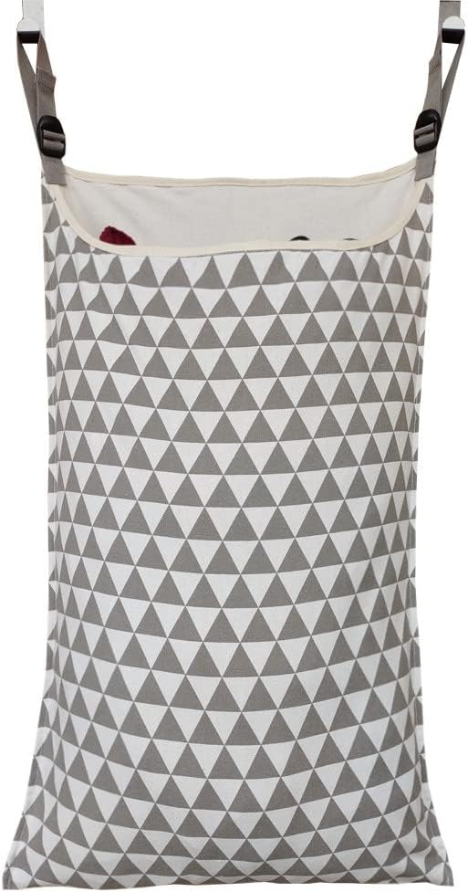 Adjustable Space Saving Door Hanging Laundry Hamper Bag with Over Door Hooks for Dirty Laundry - HavenBliss Decor
