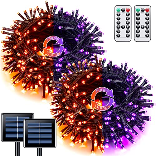 2 Pack Solar String Lights Outdoor Waterproof (66 Foot)