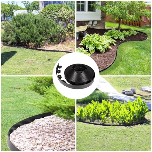 2 Inch Tall 100 FT Garden Edging Kit with 120pcs Spikes (120 Count)