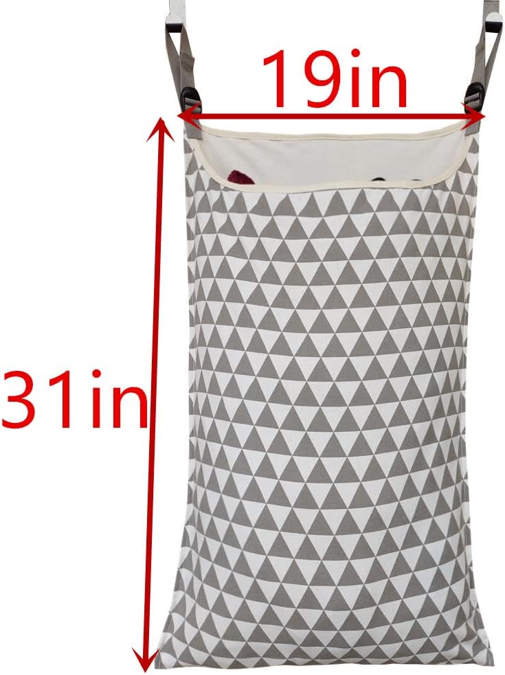 Adjustable Space Saving Door Hanging Laundry Hamper Bag with Over Door Hooks for Dirty Laundry - HavenBliss Decor