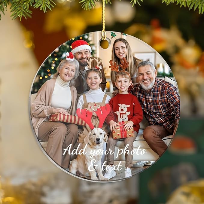 Personalized Photo Ornament for Family