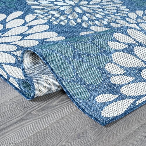 Outdoor Rug 5x7 Modern Exotic Tropical Leaf Area Rugs for Indoor and Outdoor Patio Deck Porch Garden Water Resistant Washable Outside Carpet
