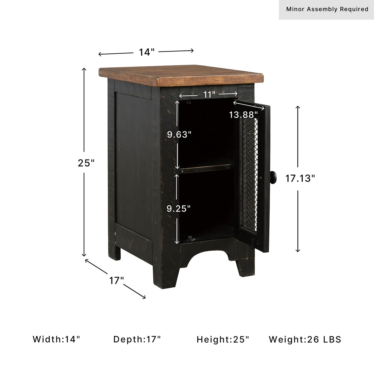 Valebeck Chairside End Table with Storage
