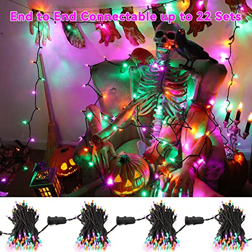 Purple Green Orange Halloween Light Connectable
