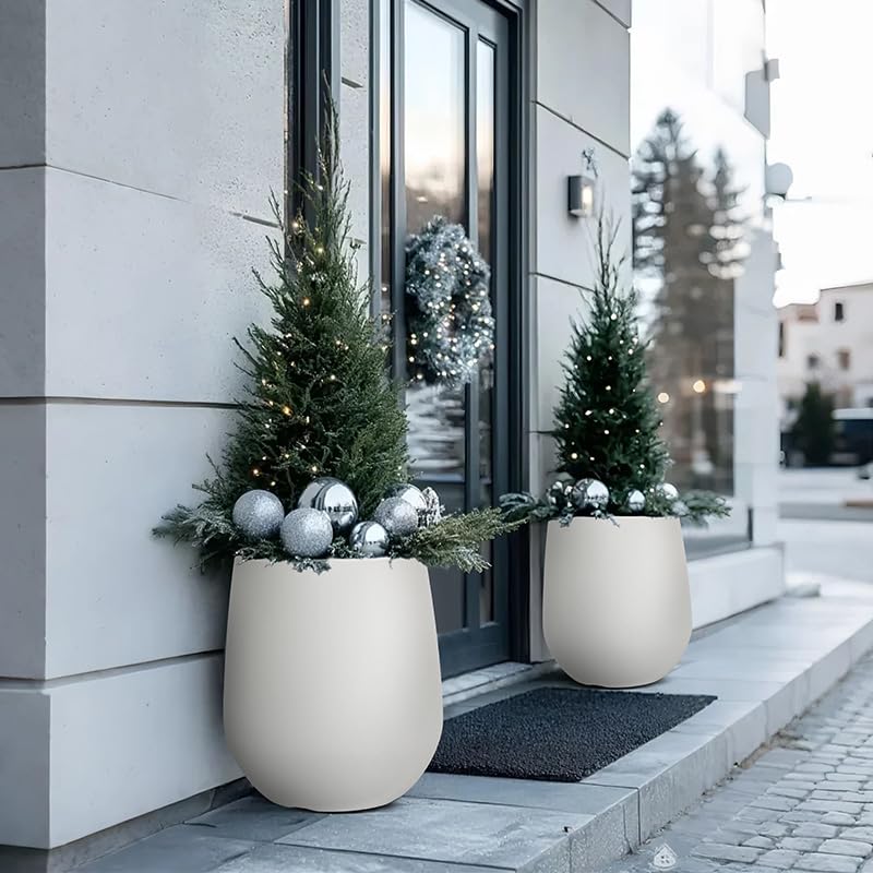 16.9" H Large Tall Plastic Planter w