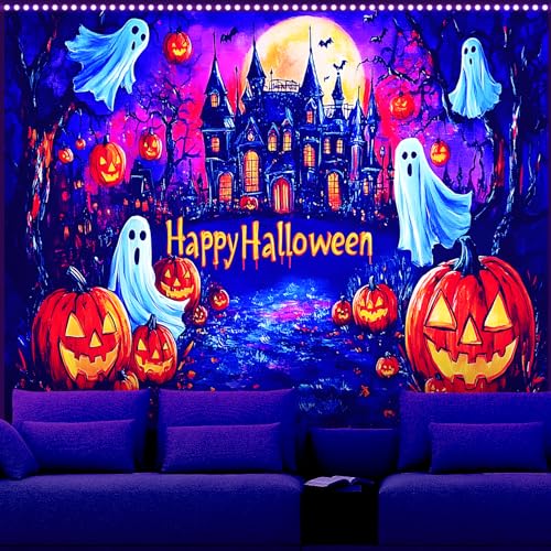 UV Reactive Halloween Tapestry