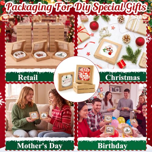 25 Pcs Christmas Sublimation Ornament Blanks Box (25 Count)
