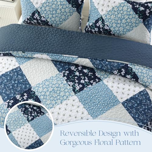 Reversible Boho Quilts Full Size Blue