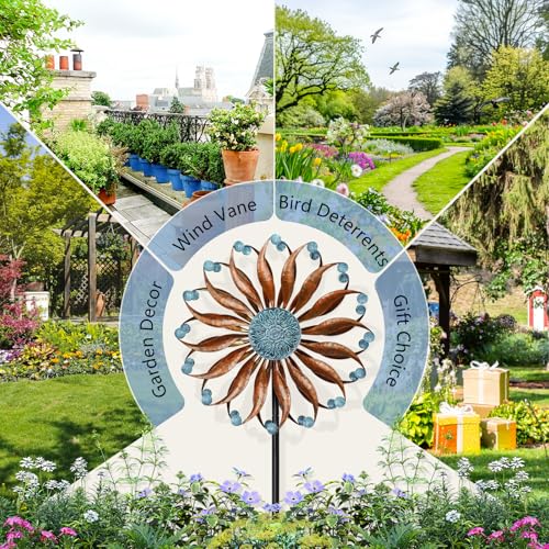 Wind Spinners Outdoor Metal Large with Stake