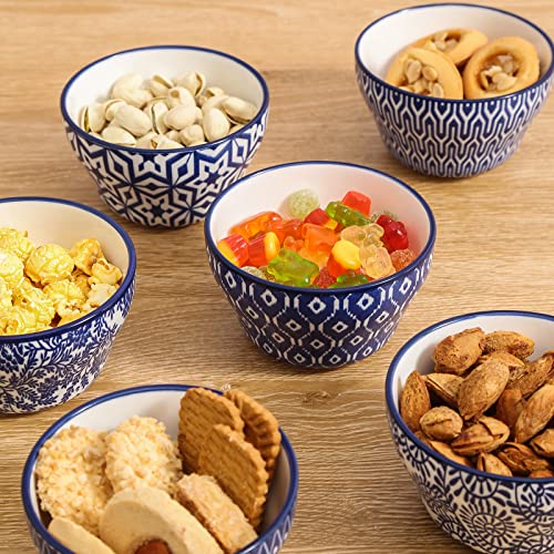 Ceramic 8oz Bouillon Cups 4 Inch Small Bowls (6 Count)
