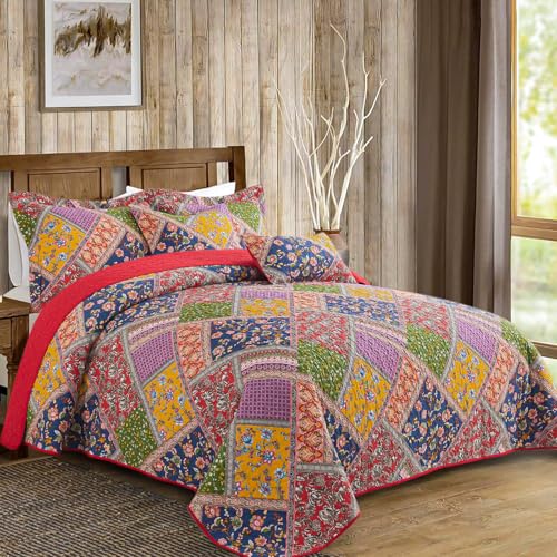100% Cotton Face Quilt Queen Size Set