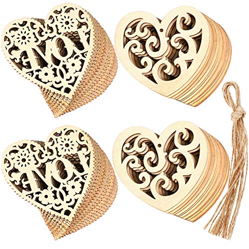 60 Pcs Christmas Wooden Ornaments 3.5" Unfinished Wood Slices