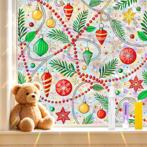 Rainbow Stained Glass Window Privacy Film