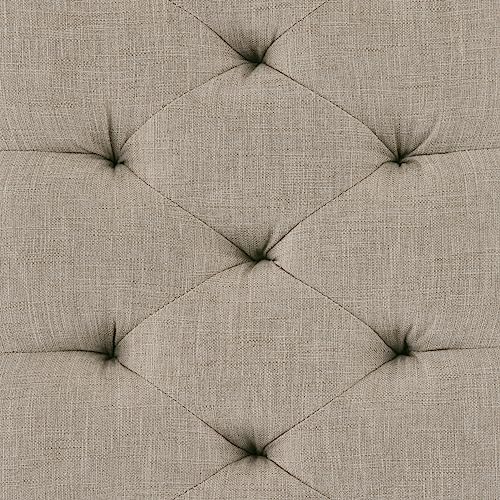 Waverly 48" Wide Linen Look Rectangle Ottoman in Natural