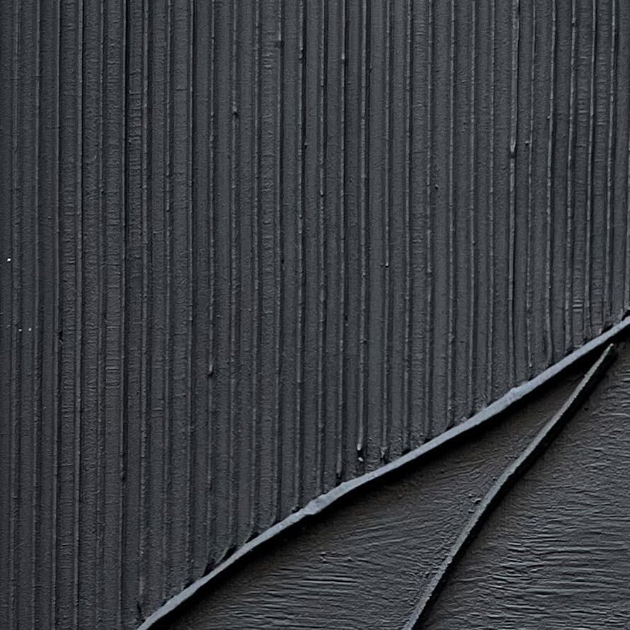 Large Black Abstract Wall Art Modern Hand