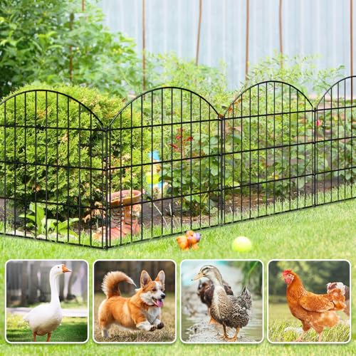 Metal Garden Fence 28 in x 11.7 ft (27.26 Sq Ft)