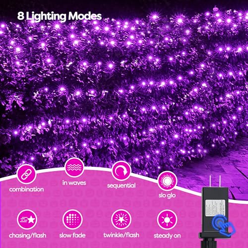 Halloween Lights Outdoor 200LED F8 Big Bulbs