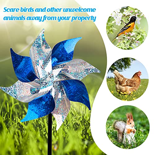 10 Pack Reflective Pinwheels with Stakes (10 Count)