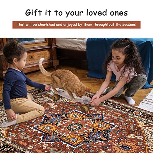 Ultra Thin Washable Oriental Area Rug