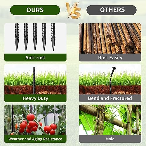 16 inches Ground Rebar Stakes (16 Count)