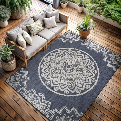 Outdoor Rug 5x7 Modern Area Rugs for Indoor and Outdoor Patios and Porches