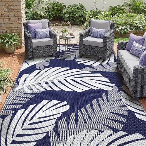 Outdoor Rug Waterproof Plastic Rugs for Patio (54 Sq Ft)
