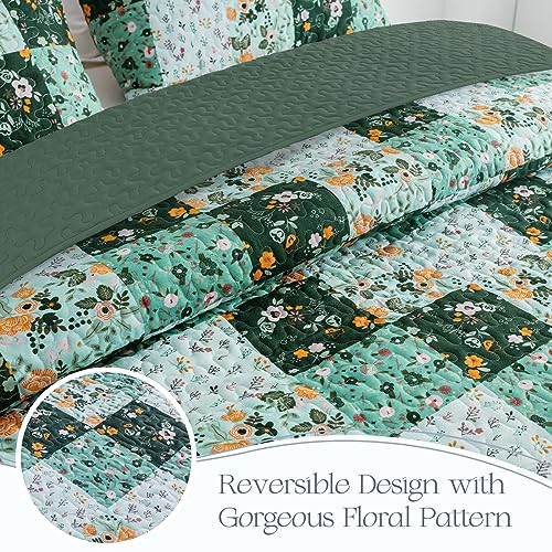 Reversible Boho Quilt King Size Green