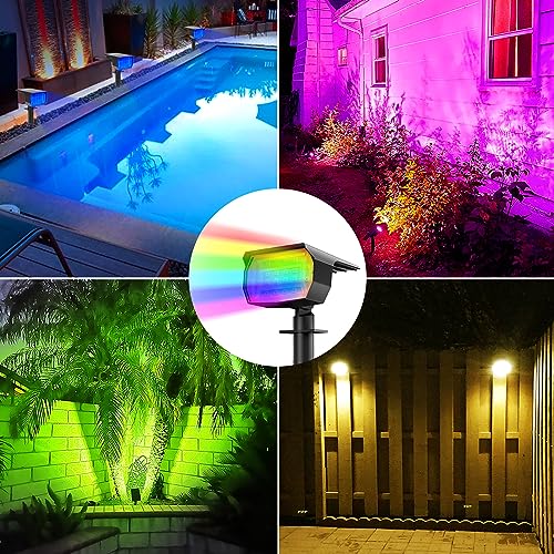 Solar Spot Lights Outdoor Color Changing