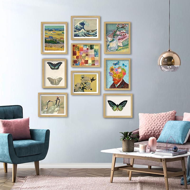 18PCS Vintage Eclectic Wall Art (18 Count)