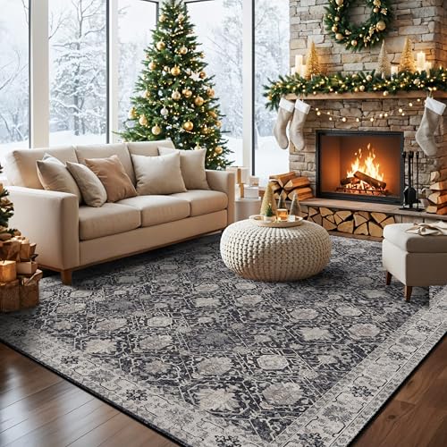 Washable 8x10 Living Room Rug (80 Sq Ft)