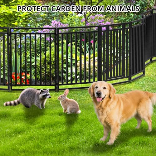 Decorative Garden Fence Metal Dog Fence Outdoor for Yard (1440 sq ft sq ft)