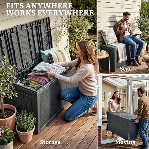 95 Gallon Large Outdoor Deck Box