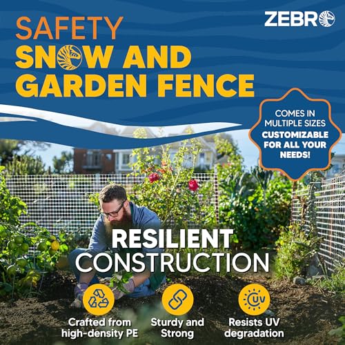 4' x 50' White Plastic Garden Fence Roll (200 Sq Ft)