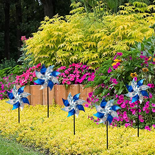10 Pack Reflective Pinwheels with Stakes (10 Count)