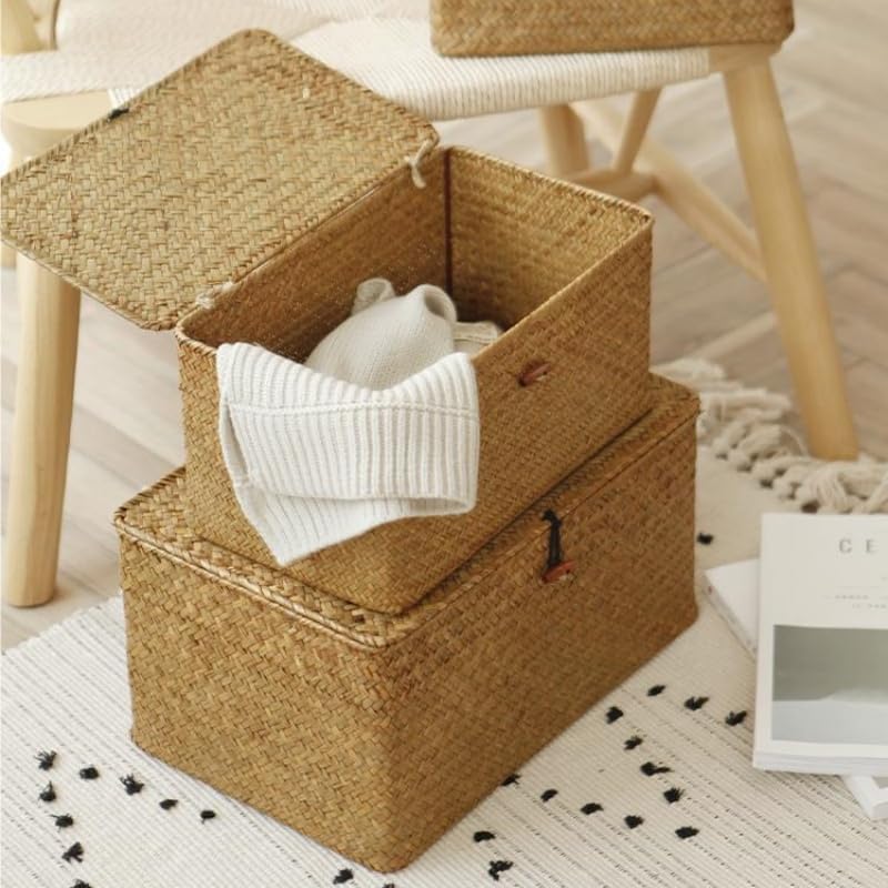 Wicker Basket with Lid (10.22 Count)
