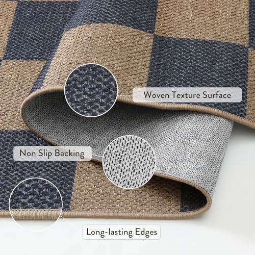 Checkered Easy Jute 3x5 Outdoor Rug