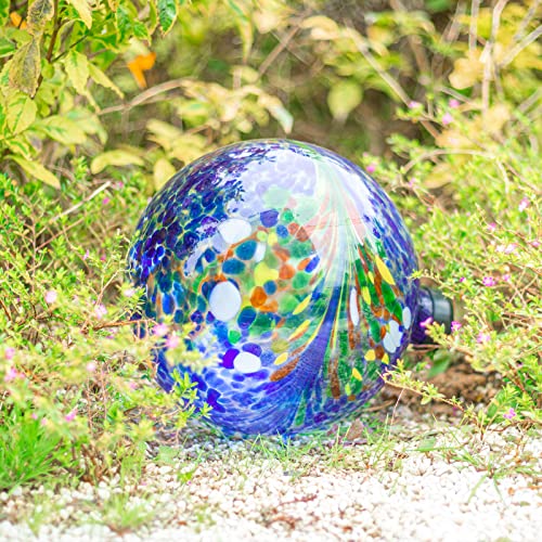 Gazing Ball Glass Gazing Balls Garden Globe Outdoor Decor 10" Blue