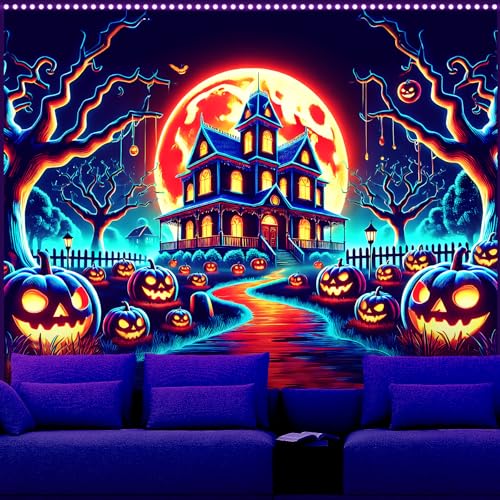 UV Reactive Halloween Tapestry