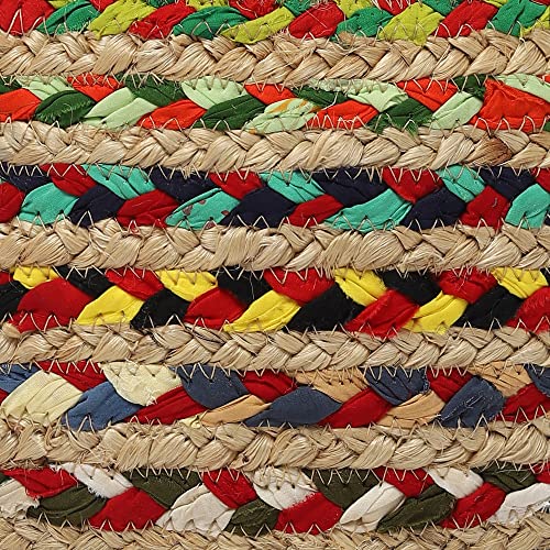 Braided Jute Cotton Pouf